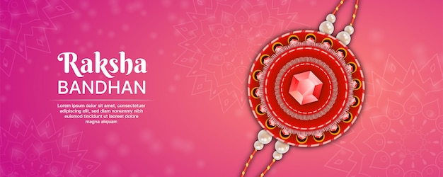 Vetor feliz raksha bandhan em fundo rosa.