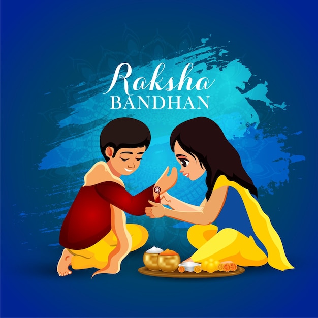 Feliz raksha bandhan fundo de celebração