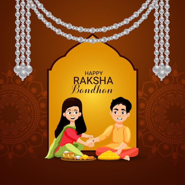 Feliz raksha bandhan fundo do festival indiano