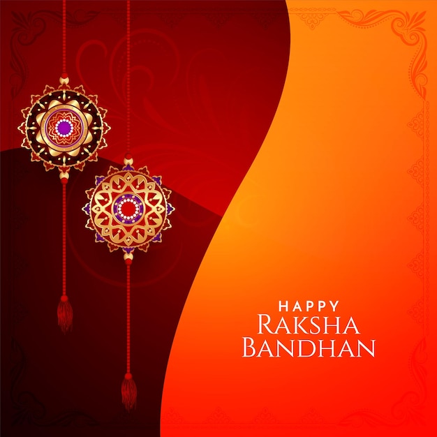 Feliz raksha bandhan tradicional vetor de fundo do festival hindu