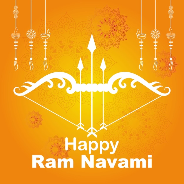 Feliz Ram Navami cultural Banner festival hindu vertical post desejos carta de celebração Ram Navami cel