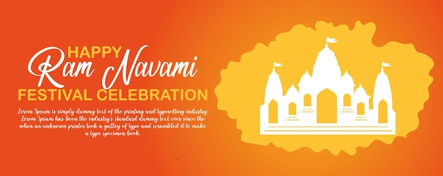 Feliz ram navami cultural banner festival hindu vertical post desejos carta de celebração ram navami