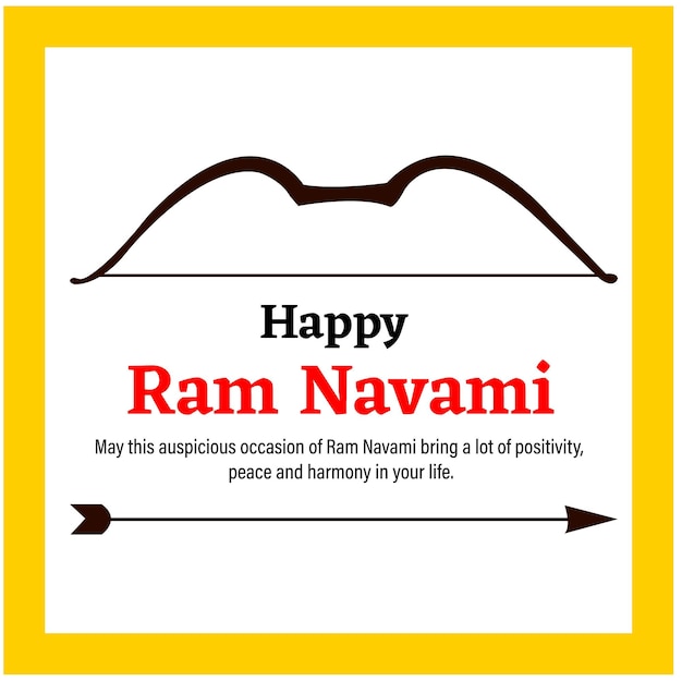Vetor feliz ram navami indian festival hindu vector design