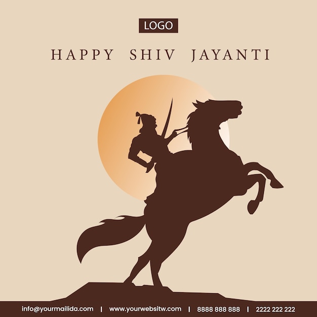 Feliz Shiv Jayanti criativo modelo de mídia social Post