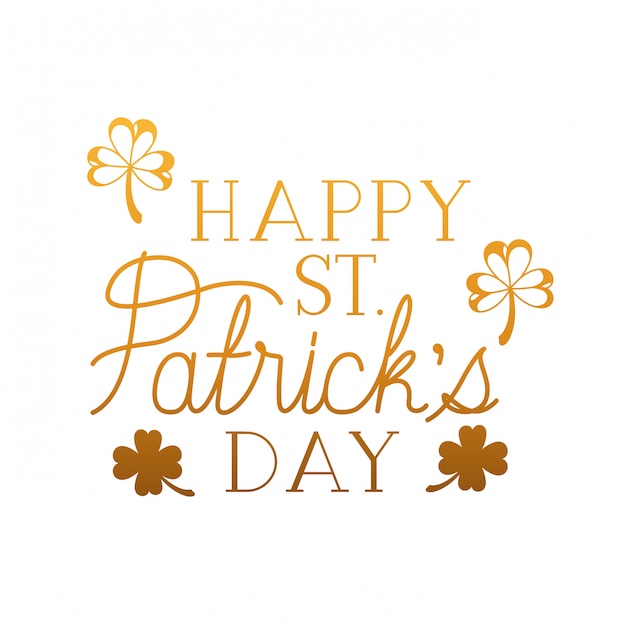 Feliz, st, patrick`s, dia, etiqueta, ícones