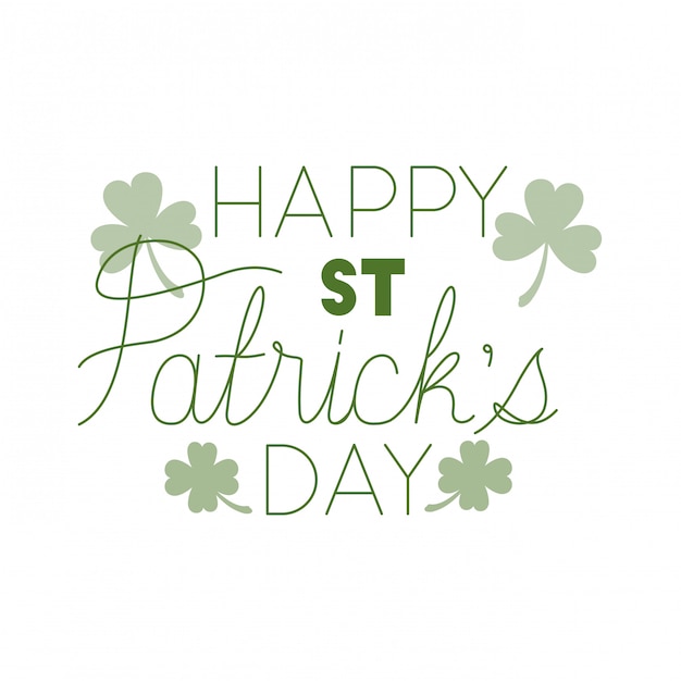 Feliz, st, patrick`s, dia, etiqueta, isolado, ícone