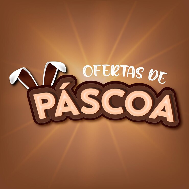 Vetor feliz venda de páscoa com chocolate de coração e composição brasileira de fita
