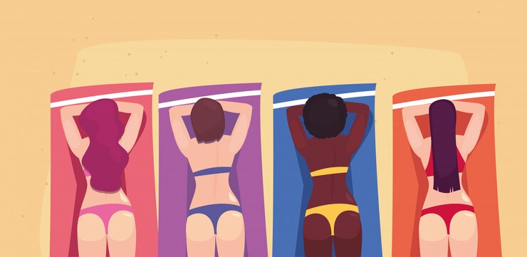 Vetor férias de verão mulher tempo