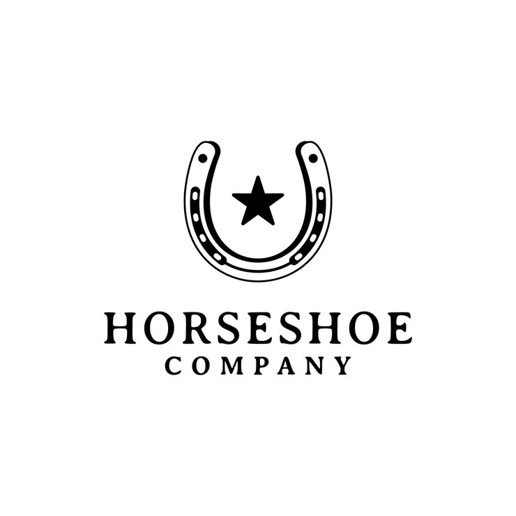 Ferradura para design de logotipo Western Ranch