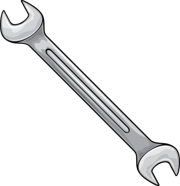 Vetor ferramenta de chave de mão ou chave inglesa