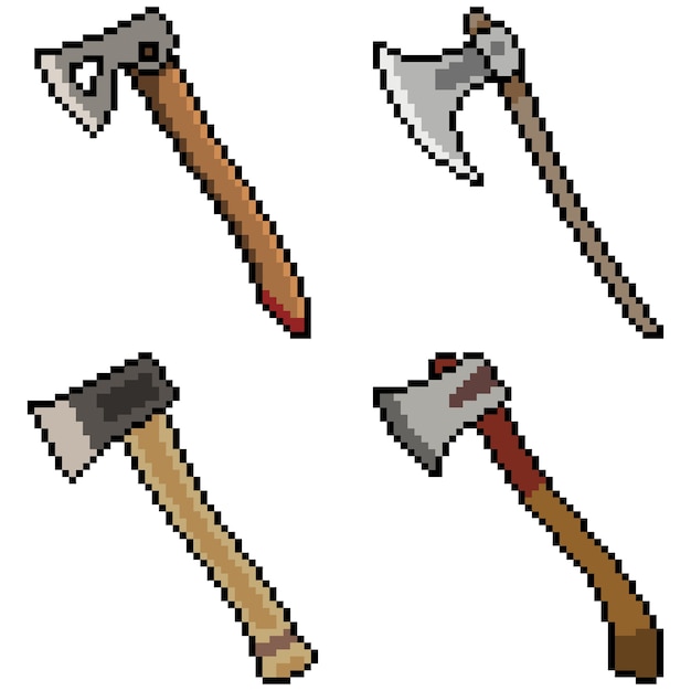 Quatro Grupos Do ícone Do Pixel Com Artigos Para O Jogo: Picareta, Espada,  Curva E Machado Feitos De Metais Preciosos E De Minera Ilustração do Vetor  - Ilustração de arqueiro, refrega: 117237016