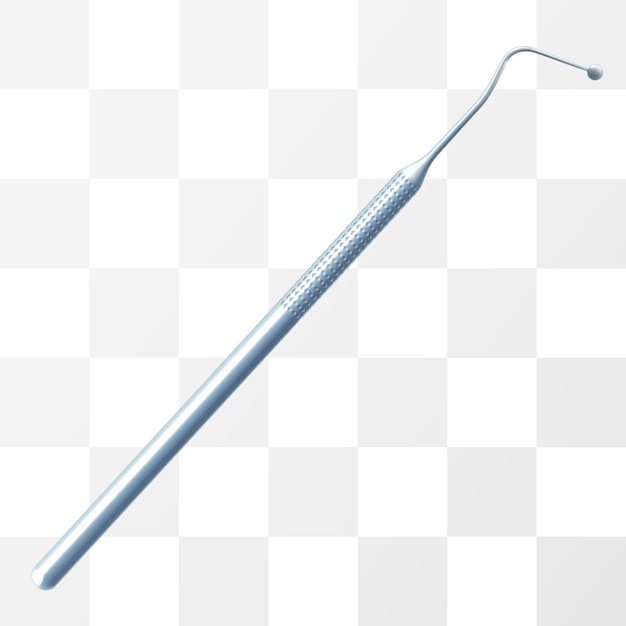 Ferramentas de cirurgia dentária isoladas em fundo branco Ferramentas dentárias cirúrgicas de aço Escaladores periodontais
