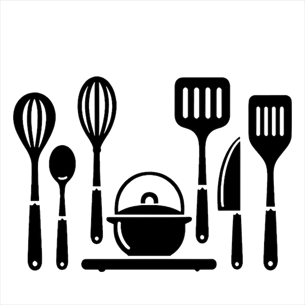 Vetor ferramentas de cozinha svg bundle