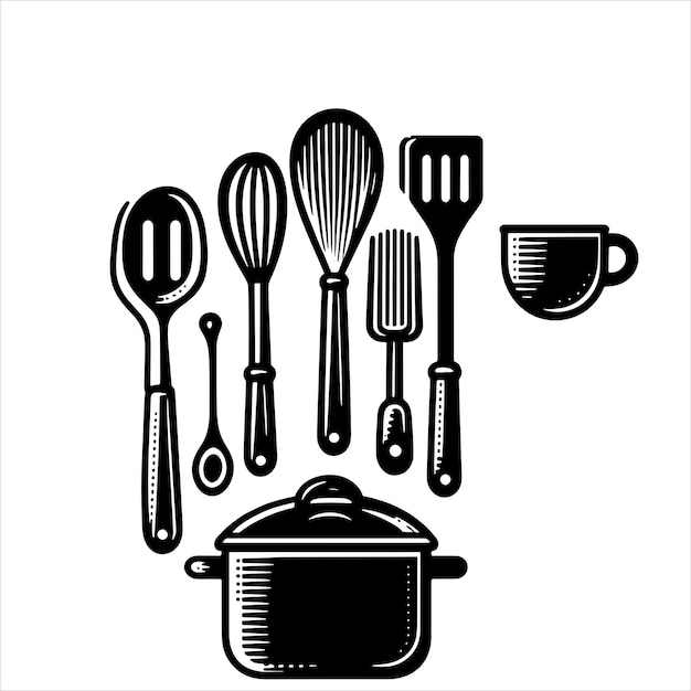 Vetor ferramentas de cozinha svg bundle