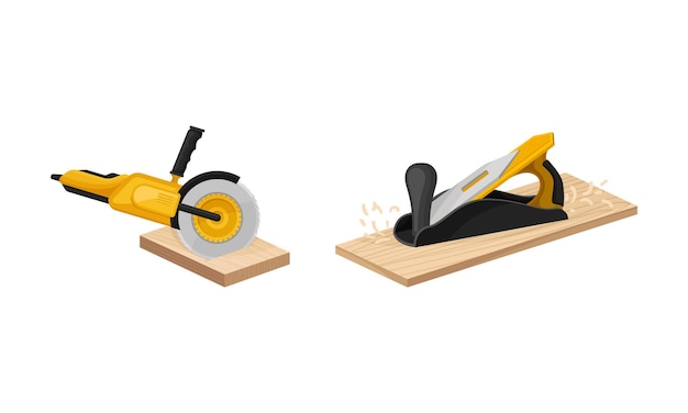 Ferramentas de trabalho e equipamentos para reparação e construção no conjunto vetorial da casa