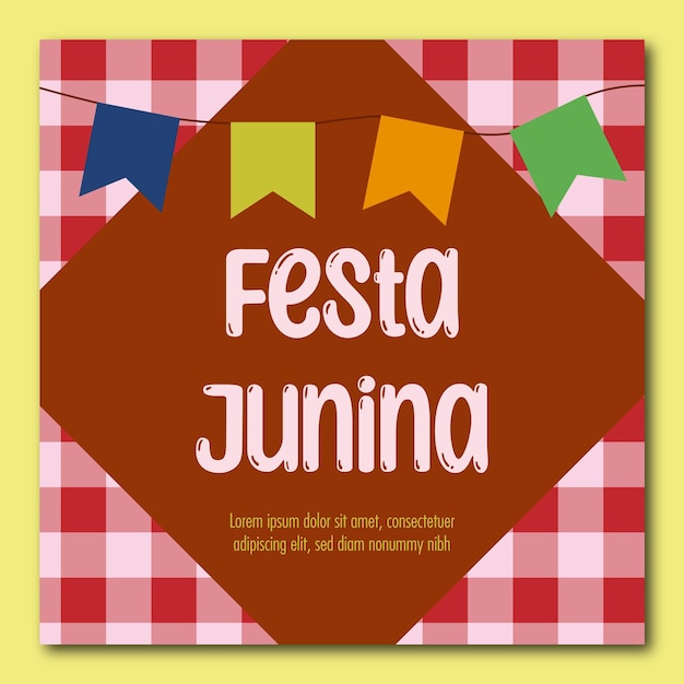 Festa brasileira festa junina post no instagram