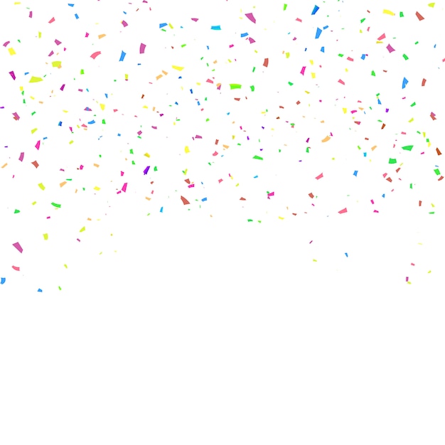 Festa de confetes fundo colorido celebração.