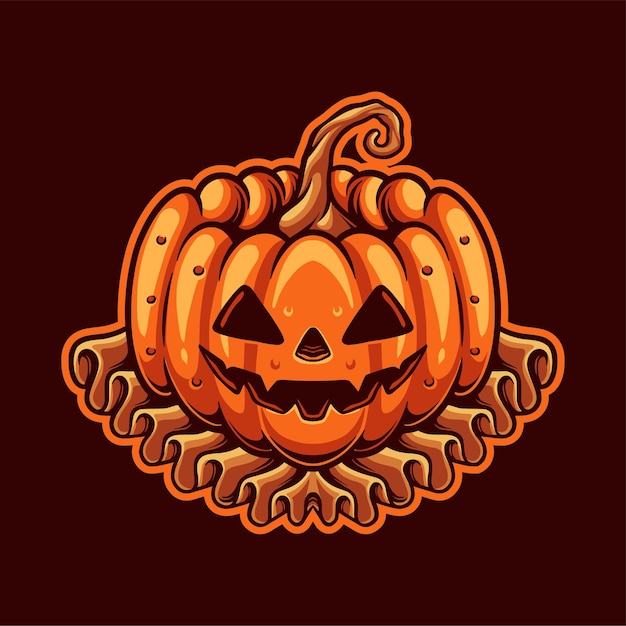 Festa De Halloween Com Abóbora Assustadora PNG , Ilustração