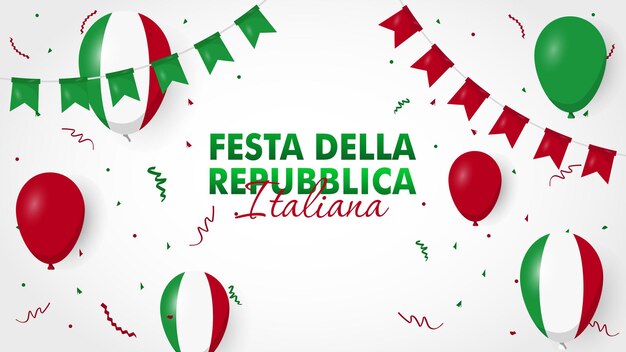 Vetor festa della repubblica italiana itália república dia 2 de junho bandeira nacional da itália vector background