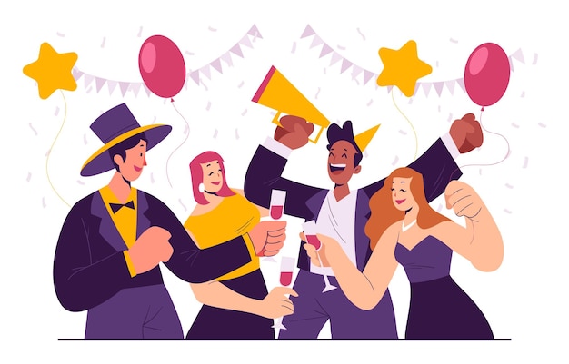Festa divertida de Ano Novo