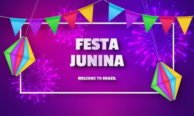 Festa junina design de comemoração