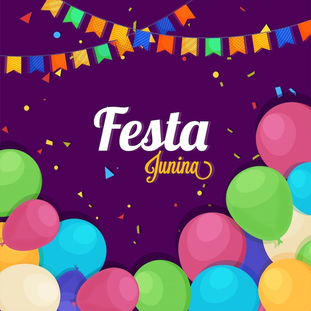 Vetor festa junina, fundo de férias.