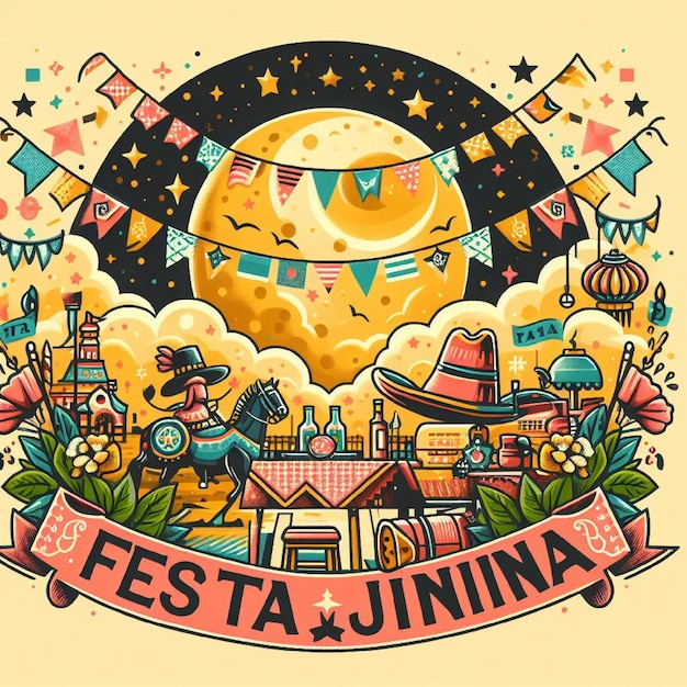 Vetor festa junina tradição brasileira festa de junho celebração do país cultura brasileira tradiçãoa