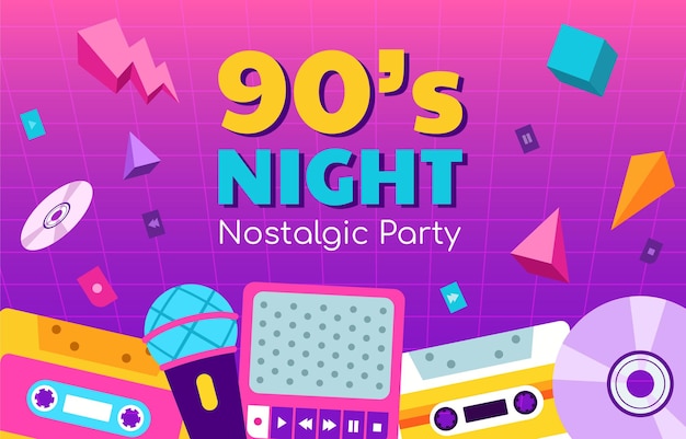 Festa nostálgica da noite dos anos 90