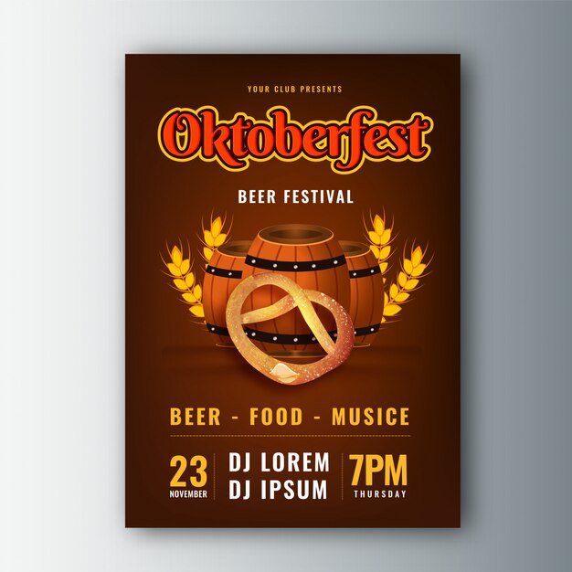 Festival da cerveja, panfleto de oktoberfest.