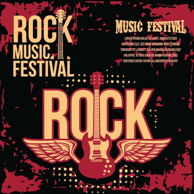 Vetor festival de música rock