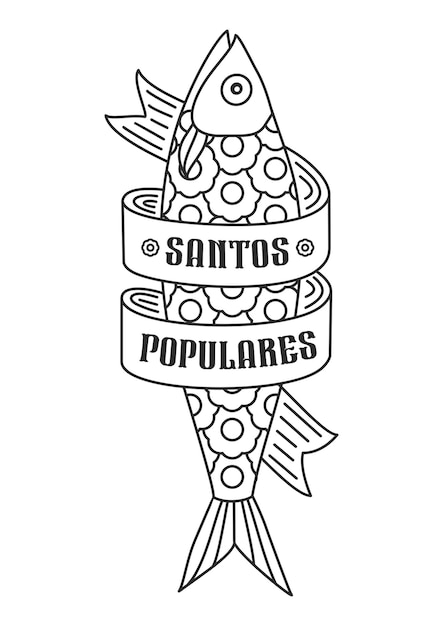 Vetor festival de verão santos populares em junho em portugal cartaz do evento com sardinhas