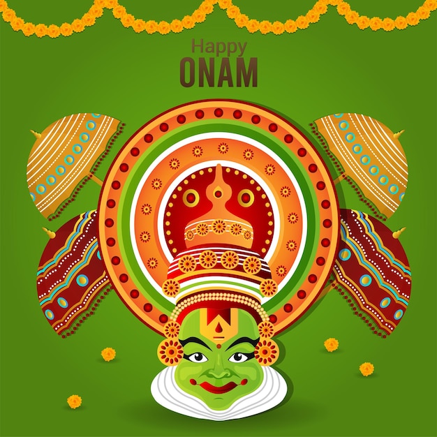 Festival indiano feliz celebração de fundo onam