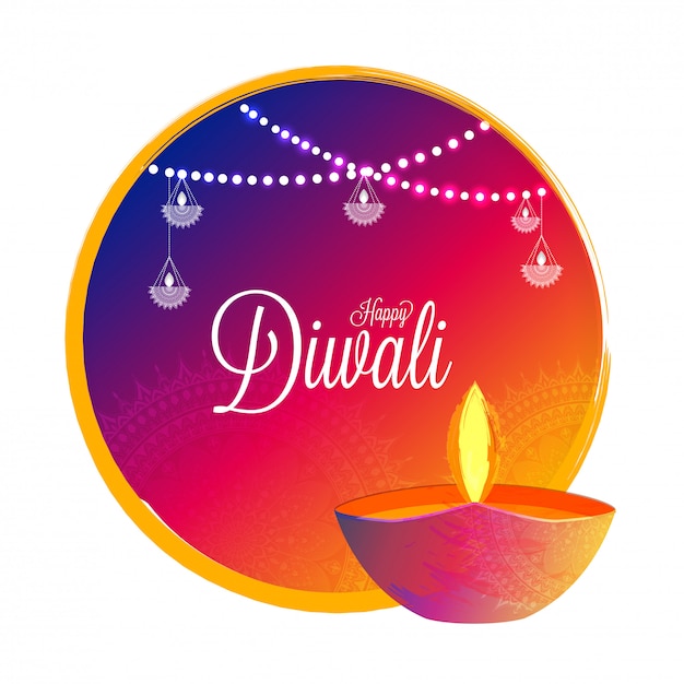 Vetor festival indiano, feliz diwali conceito.