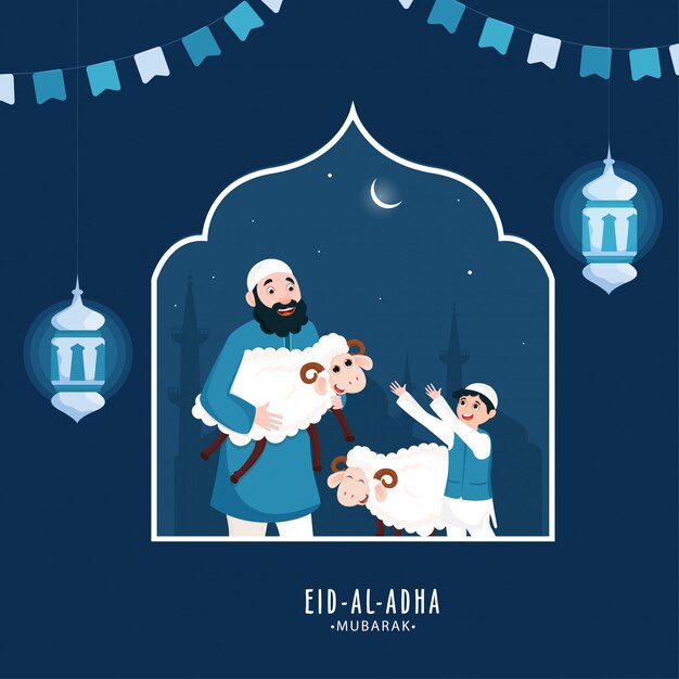 Festival islâmico conceito de eid al-adha.