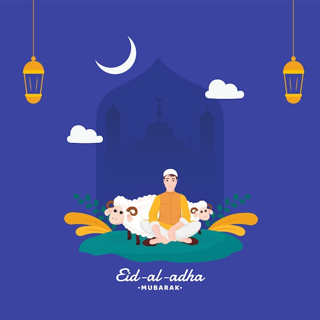 Festival islâmico eid ul adha ou conceito de bakrid.