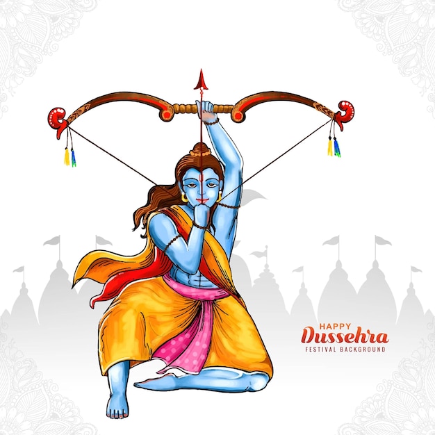 Festival Lord Shree Ram Navami deseja fundo do cartão