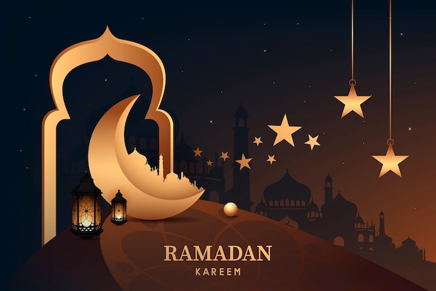 Festival para o projeto vetorial do mês sagrado muçulmano Ramadan Kareem