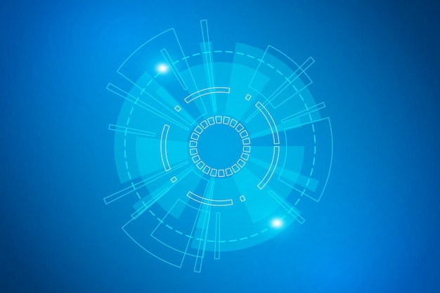 Fi interface de usuário futurista HUD Tecnologia fundo abstrato Ilustração vetorial