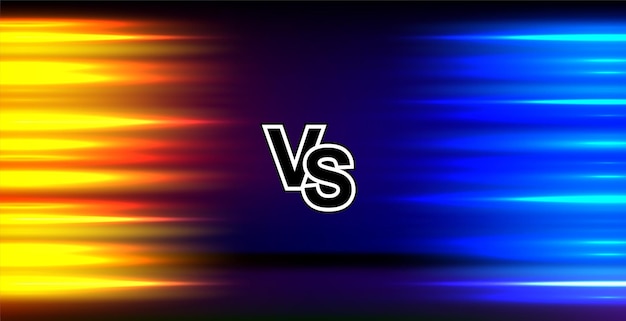 Vetor fight night versus battle red blue versus gaming background design