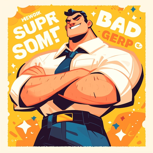 Vetor figuras de pai super-heróico