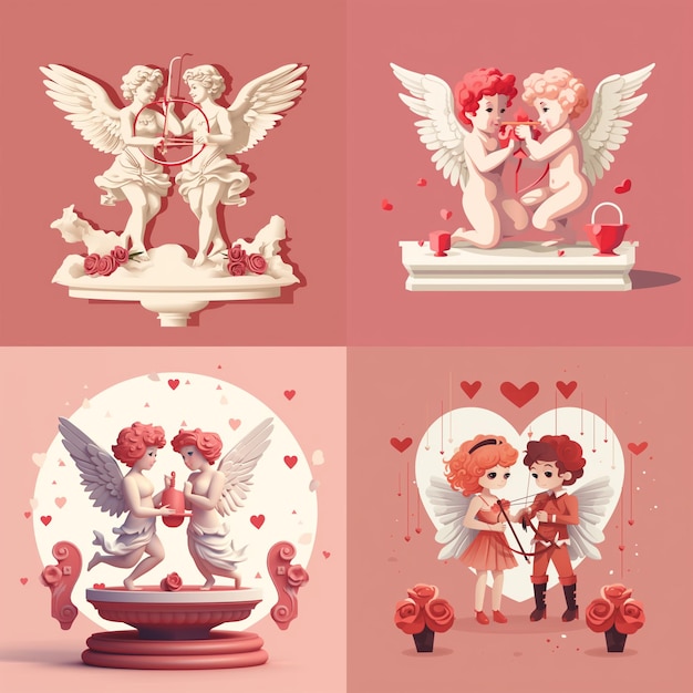 Figurinhas do Cupido.