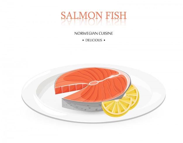 Filé de peixe salmão noruega com limão