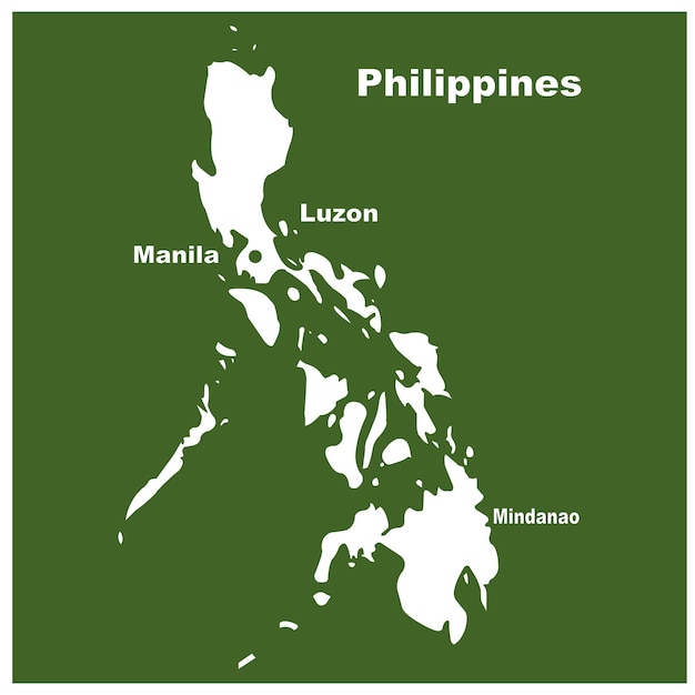 Vetor filipinas mapa ícone vetor ilustração design