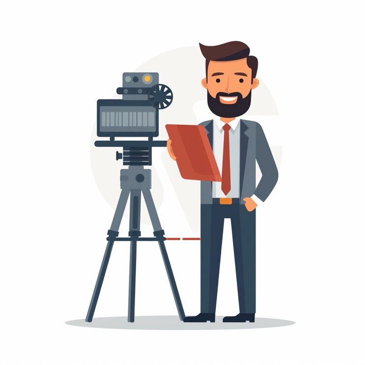 Vetor filme vetor filme ilustração cinema produção câmera cinematografia mídia equipme