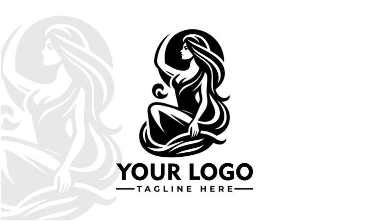 Vetor fimale caracter design de logotipo vetorial de beleza vector de logotipo de mulheres de beleza dia da mulher para negócios de beleza