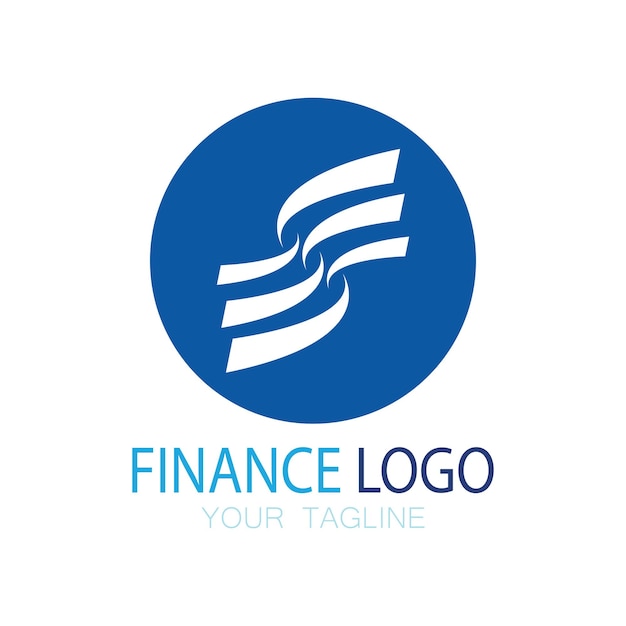 Finanças de negócios e design de ilustração vetorial de logotipo de marketing