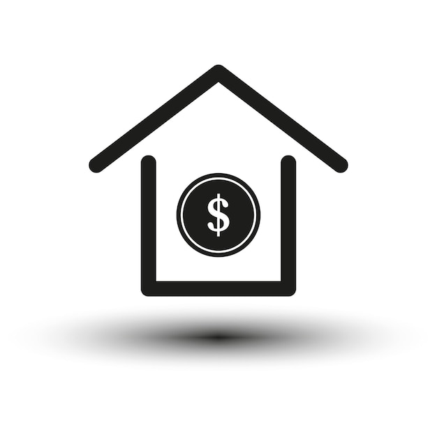 Vetor finanças domésticas e poupança combinadas economia imobiliária investir em propriedade ilustração vetorial