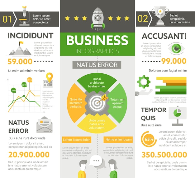 Finanças - pôster de informações, layout de modelo de capa de brochura com ícones, outros elementos de infográfico e texto de preenchimento