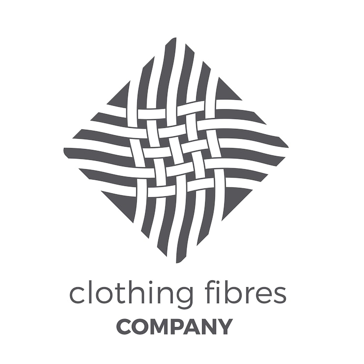 Vetor fios de fibra tecidos juntos fibras de roupas em várias cores detalhes de um tecido ou modelo de logotipo de modelo vetorial de tecido