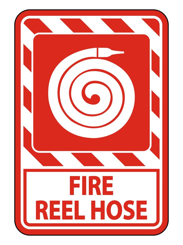 Vetor fire reel hose sign isolate on white background ilustração vetorial eps10